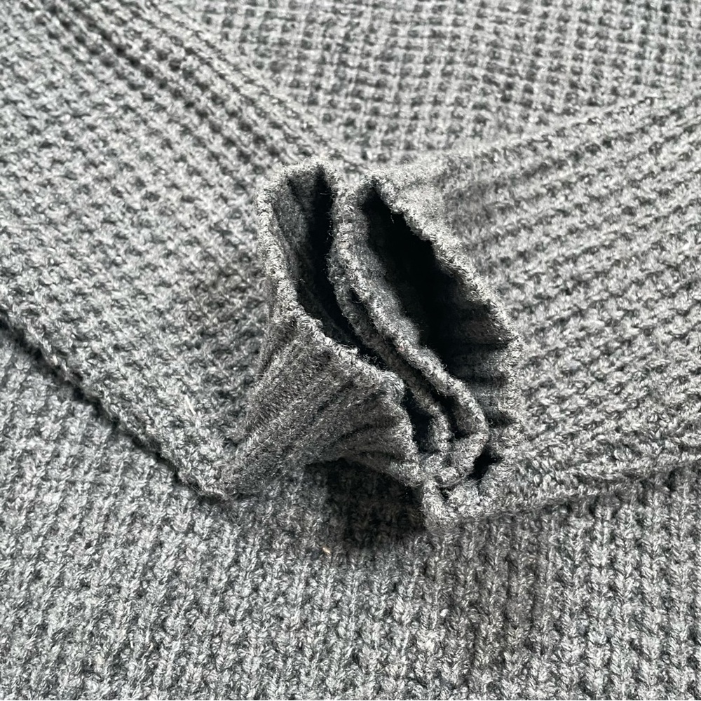 Men's Eddie Bauer Thick Chunky Fisherman’s Style Crewneck Sweater Gray Large - Picture 8 of 14